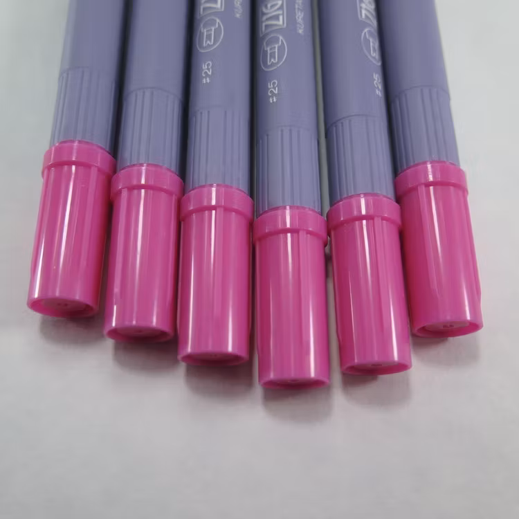 Zig Scroll & Brush tuschpennor 6-p rosa