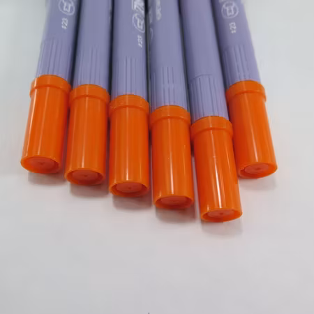 Zig Scroll & Brush tuschpennor 6-p orange