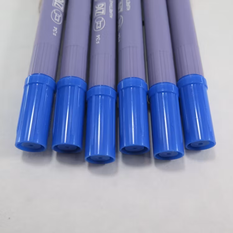 Zig Scroll & Brush tuschpennor 6-p cyanblå