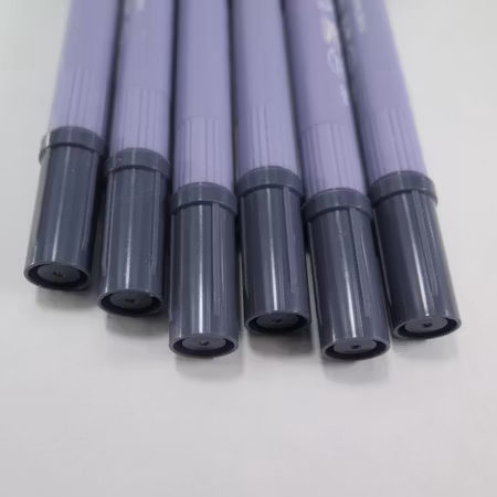 Zig Scroll & Brush tuschpennor 6-p grå