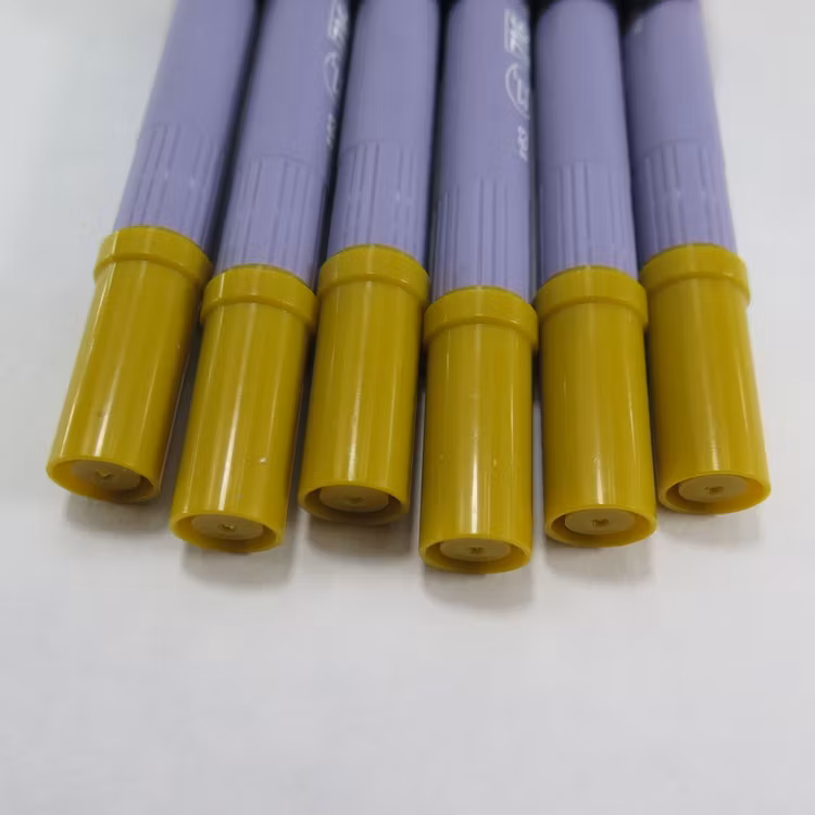 Zig Scroll & Brush tuschpennor 6-p ockra