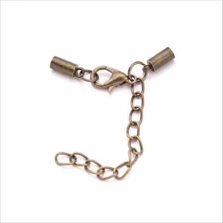 Avslutningsdel 4mm antik brons