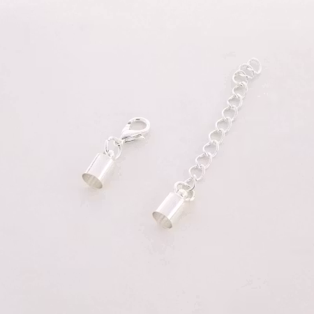 Avslutningsdel 6mm silverfärgad