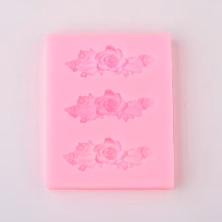 DIY gjutform silikon blomster tema rosor
