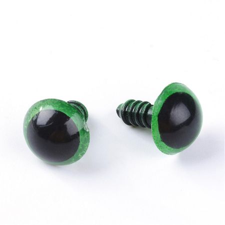 Dockögon gröna 14mm 5par
