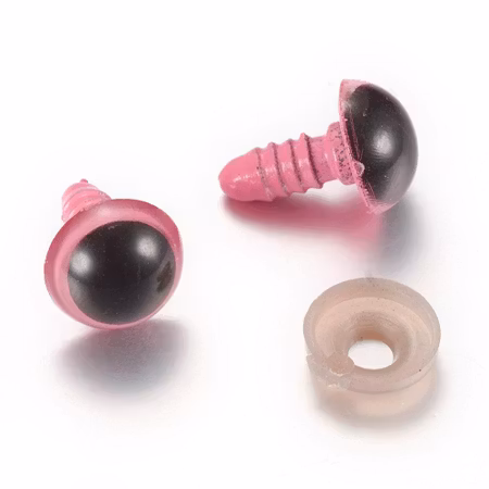 Dockögon rosa 14mm 5par