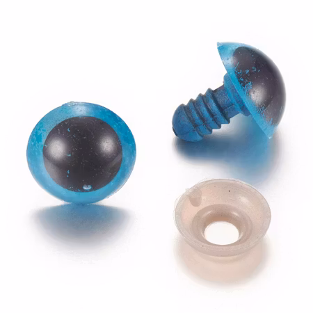 Dockögon blå 14mm 5par