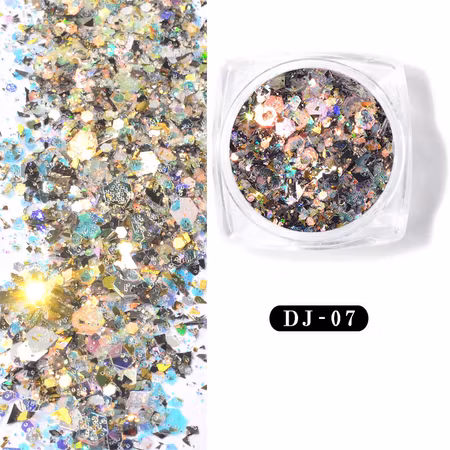 Glitter flakes mång färgad