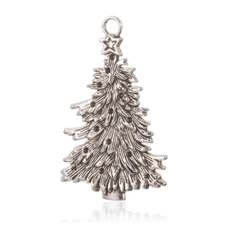 Charms - Berlock - Stor julgran - Antik silver