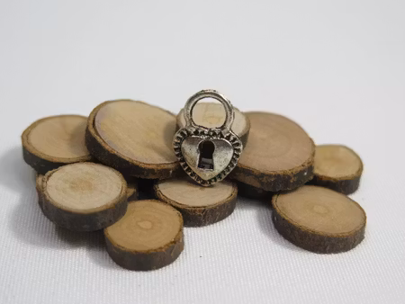 Charms - Berlock - Hänglås - antik silver