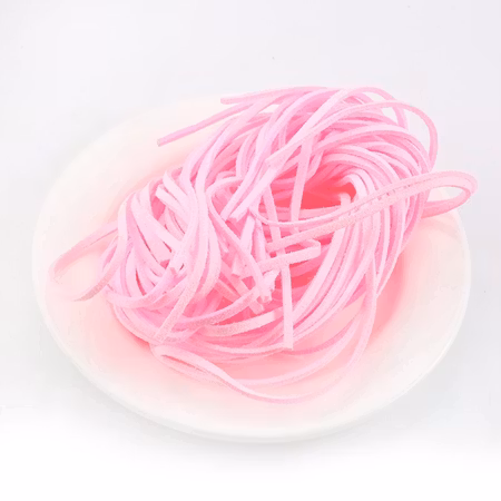 Lädersnöre 3mm 1m rosa