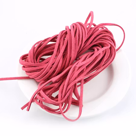 Lädersnöre 3mm 1m cerise