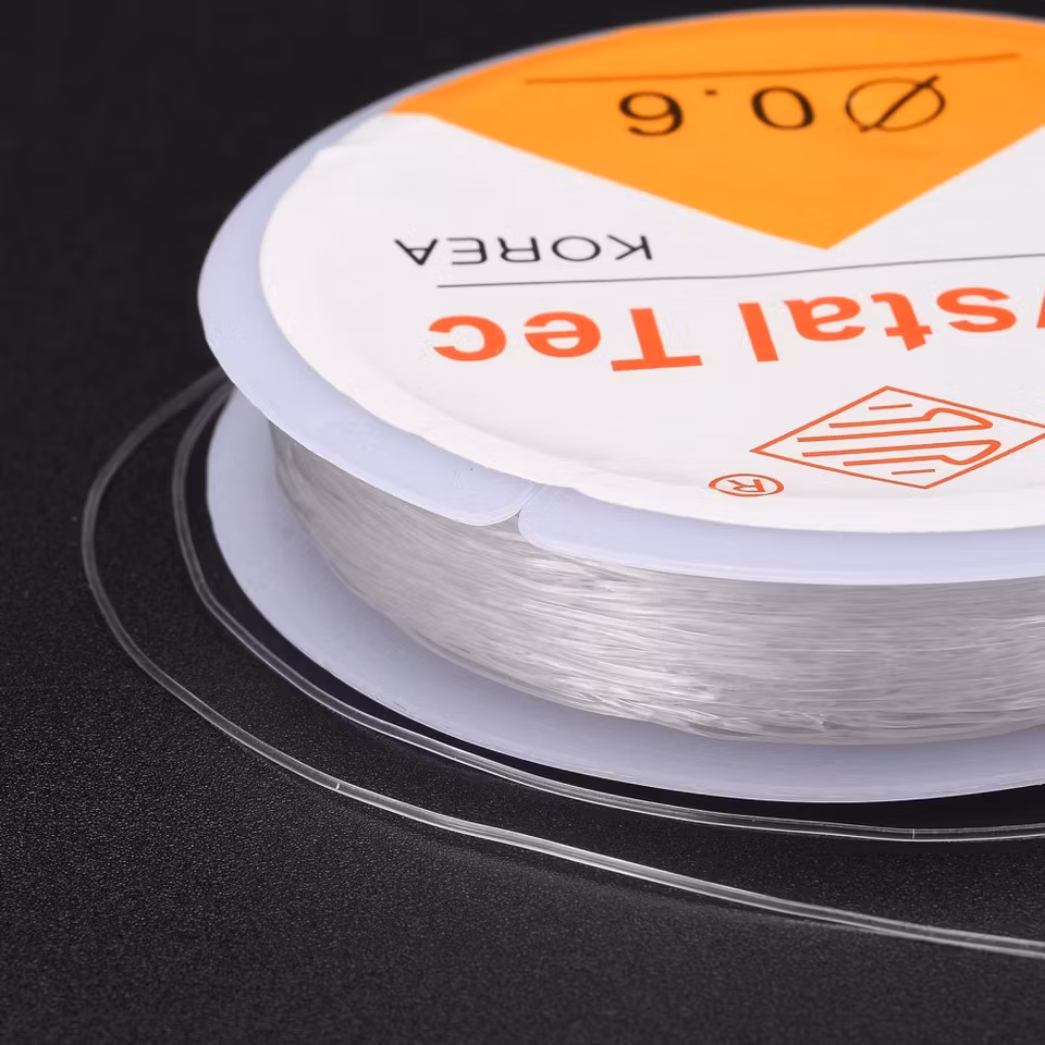 Elastisk nylontråd på rulle 0,6mm - 12m