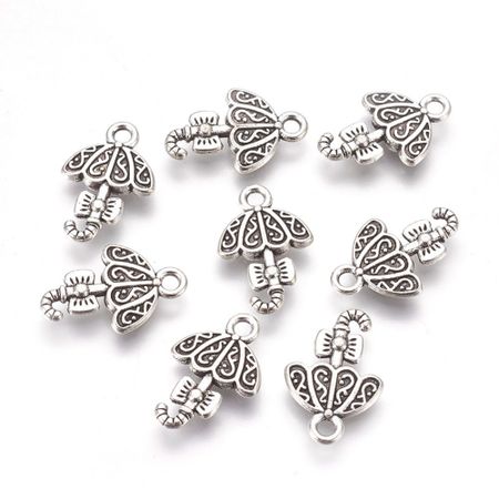 Charms - Berlock - Paraply - antik silver
