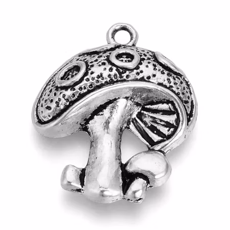 Charms - Berlock - Svamp - antik silver