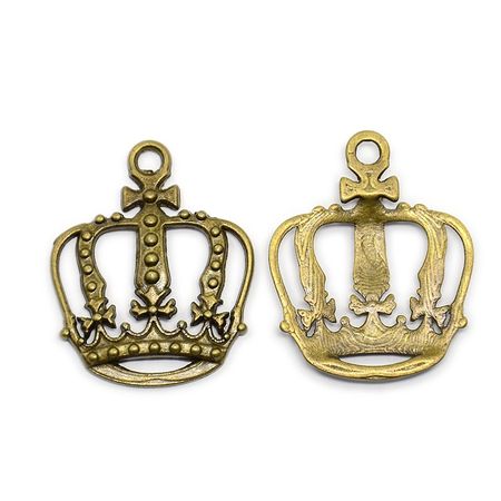 Charms - Berlock - Krona - antik brons