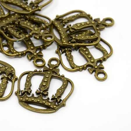 Charms - Berlock - Krona - antik brons