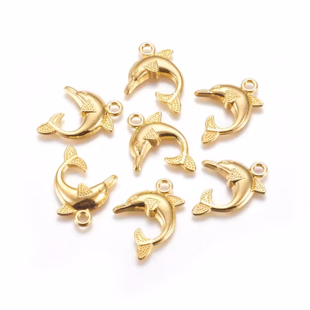 Charms - Berlock - Delfin - guld