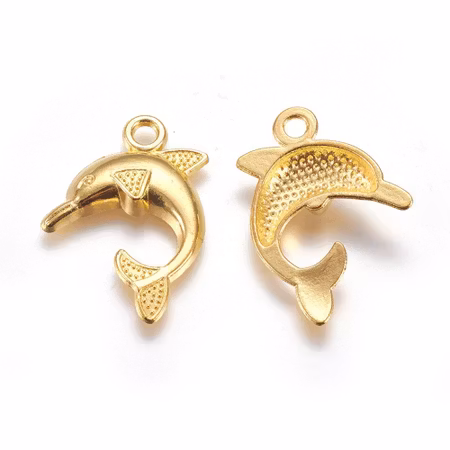 Charms - Berlock - Delfin - guld