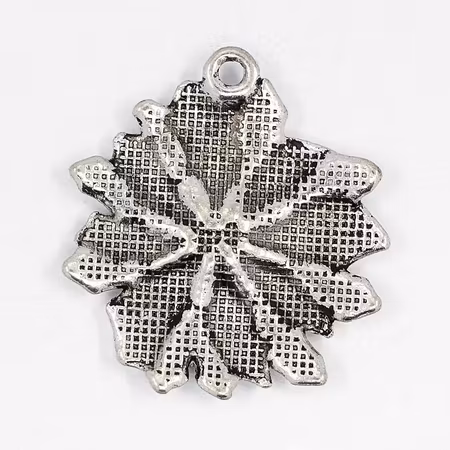 Charms - Berlock - Blomma - antik silver