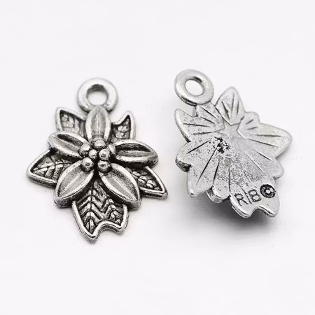 Charms - Berlock - Julstjärna - antik silver