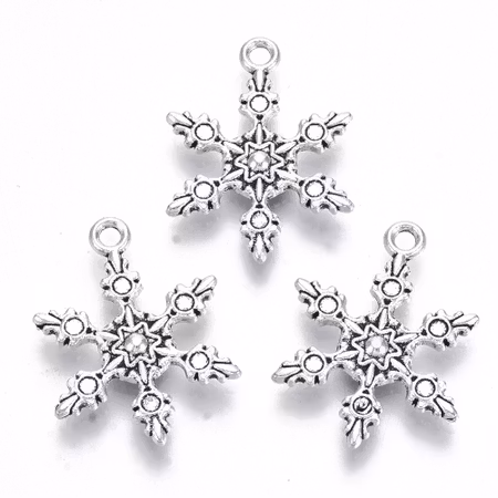 Charms - Berlock - Snöstjärna - antik silver