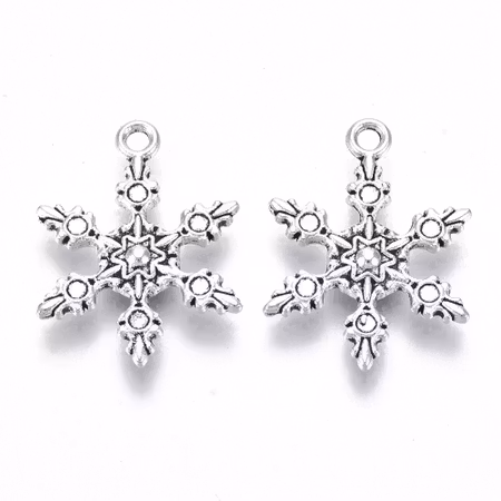 Charms - Berlock - Snöstjärna - antik silver