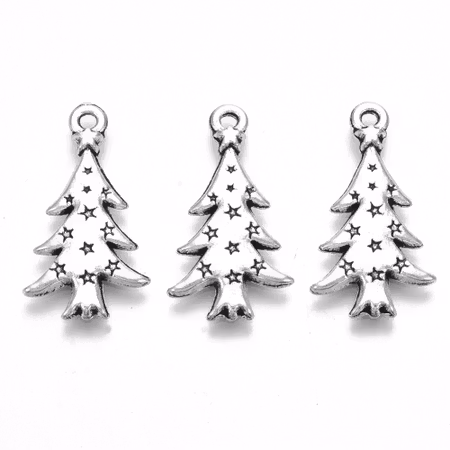 Charms - Berlock - Julgran - antik silver