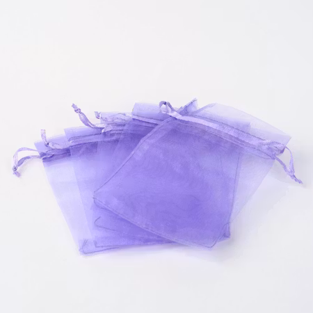 Organza / smycke påse lila ca12x9, 5-pack