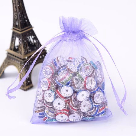 Organza / smycke påse lila ca12x9, 5-pack