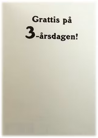 **Dubbel kort** Grattis