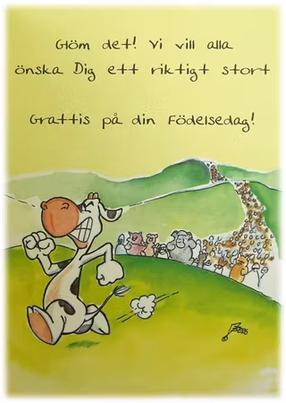 **Dubbel kort** Grattis