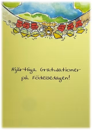 **Dubbel kort** Grattis