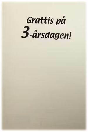 **Dubbel kort** Grattis