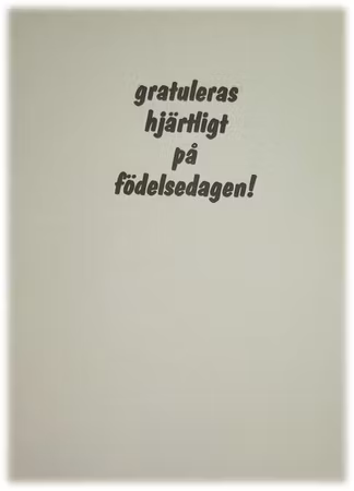 **Dubbel kort** Grattis