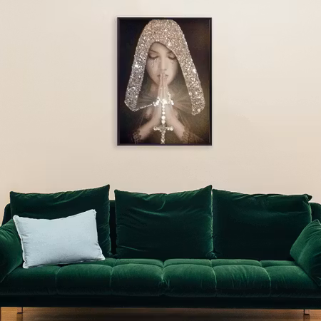 Kvinna - Diamond Painting  5D - 40x30