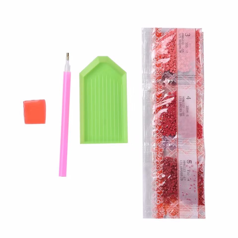 Blommor katt - Diamond Painting   - 40x30