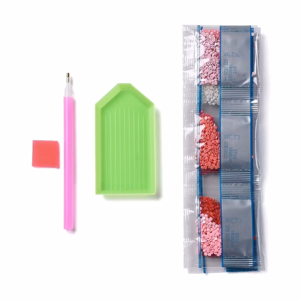 Ros fjäril - Diamond Painting   - 30x30