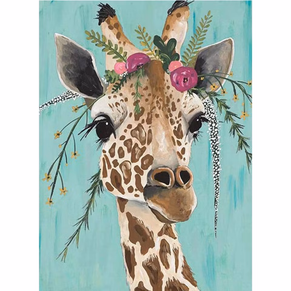 Giraff - Diamond Painting  5D - 30x20