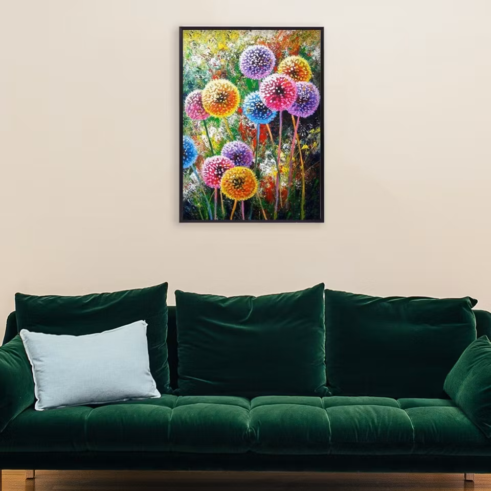 Maskrosor - Diamond Painting  5D - 40x30