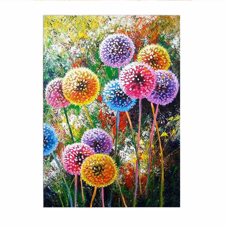 Maskrosor - Diamond Painting  5D - 40x30