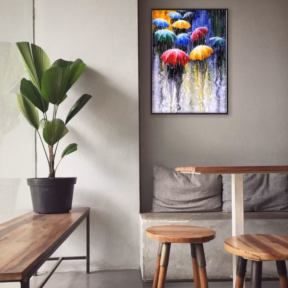 Paraply - Diamond Painting  5D - 40x30