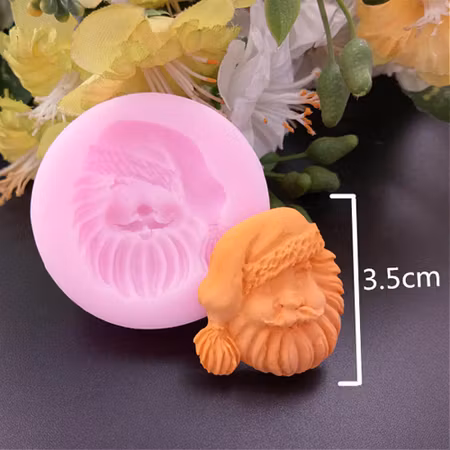 DIY gjutform silikon Jultomte huvud