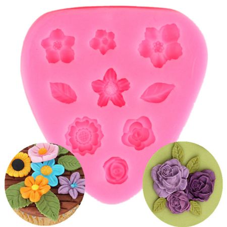 DIY gjutform silikon Blommor o blad