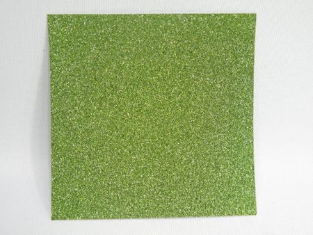 Fyrkantiga små orgamipapper glitter - gul/grön - 6,5x6,5 - 4st
