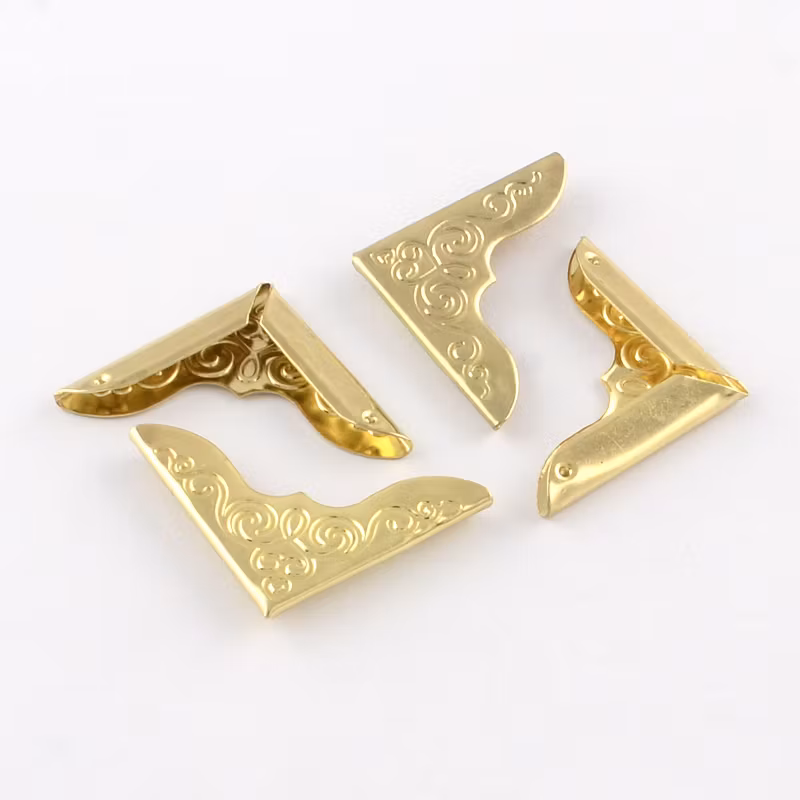 Metallhörn - guld - 4st