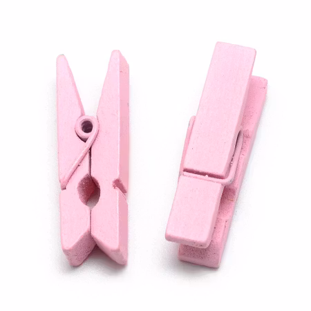 Små klädnypor - 35x7mm - Rosa