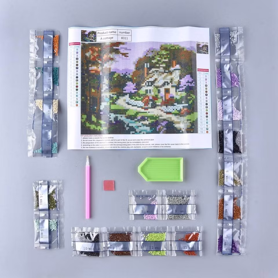 Stuga i skogen - Diamond Painting   - 30x25