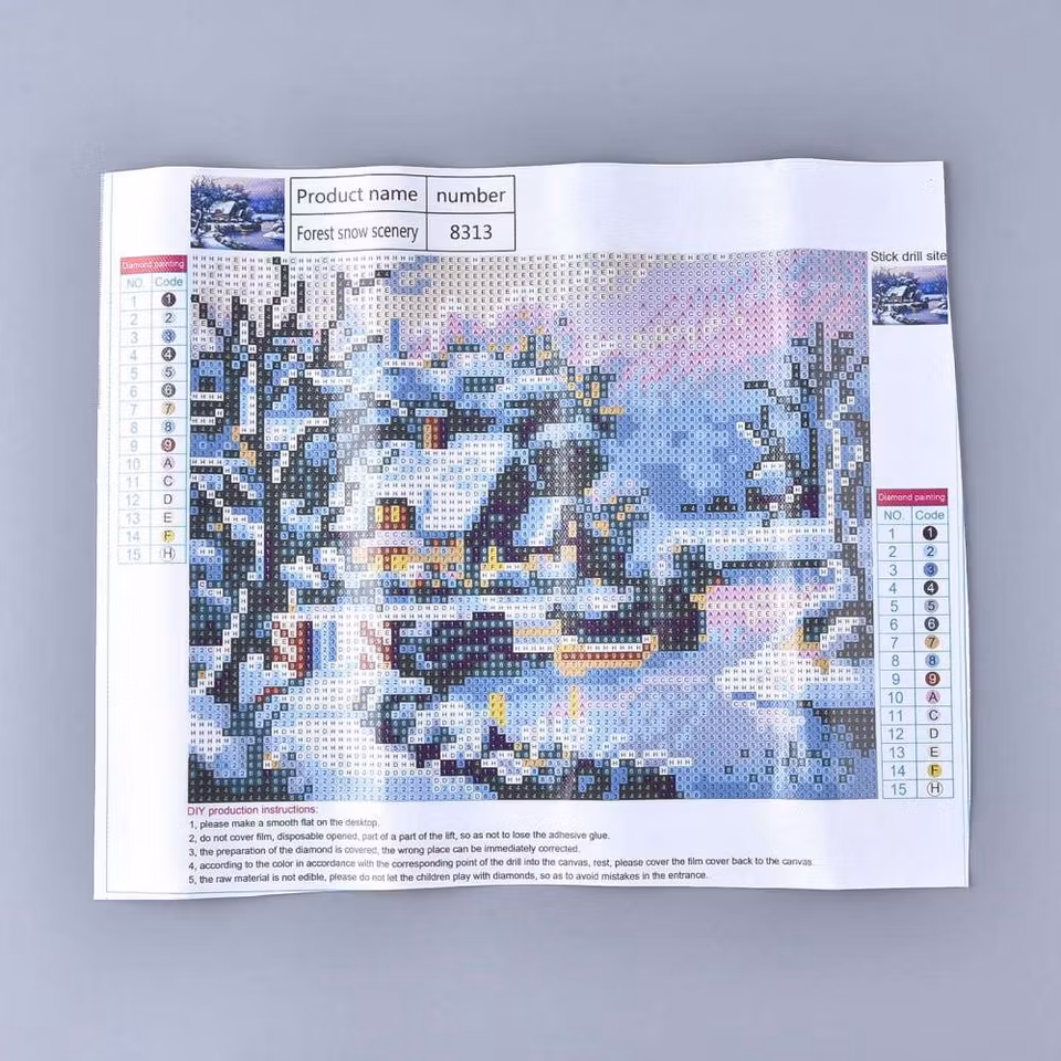 Vintermotiv - Diamond Painting   - 30x25