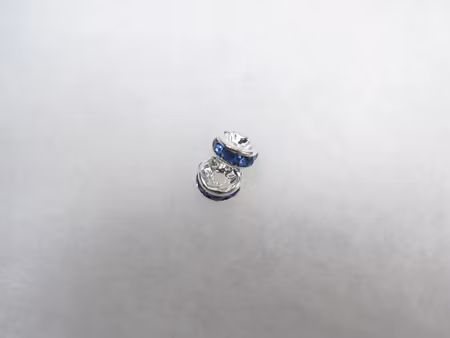 Strass rondeller klass AAA - 5mm silver/blå